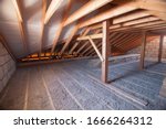 Ecowool insulation is poured in the attic. Eco-freandly clean