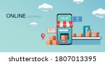mobile application  shopping... | Shutterstock .eps vector #1807013395