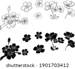 branch of cherry blossom on... | Shutterstock .eps vector #1901703412