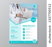 healthcare cover a4 template... | Shutterstock .eps vector #1337700512