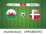 wales vs denmark scoreboard... | Shutterstock .eps vector #1996383542
