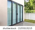 Small photo of perspective view of a sliding door