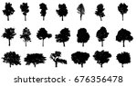 collections green tree isolated.... | Shutterstock . vector #676356478