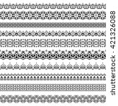 line border pattern set and... | Shutterstock .eps vector #421326088