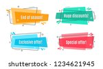 flat linear promotion ribbon... | Shutterstock .eps vector #1234621945
