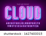 neon light 3d alphabet  extra... | Shutterstock .eps vector #1627603315