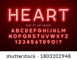 led light 3d alphabet  extra... | Shutterstock .eps vector #1803202948