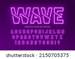 neon light 3d alphabet  retro... | Shutterstock .eps vector #2150705375