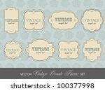 retro set of label and tags... | Shutterstock .eps vector #100377998