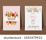 bridal shower invitation card... | Shutterstock .eps vector #1052479922
