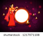 happy diwali poster or banner... | Shutterstock .eps vector #1217071108