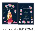 floral wedding invitation card... | Shutterstock .eps vector #1819367762