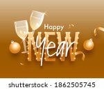 happy new year text with... | Shutterstock .eps vector #1862505745