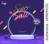 super sale poster design with... | Shutterstock .eps vector #1898294152