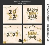 2022 new year social media... | Shutterstock .eps vector #2080709125