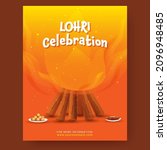 lohri celebration flyer design... | Shutterstock .eps vector #2096948485