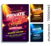 party night flyer or poster... | Shutterstock .eps vector #700060465