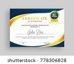 membership certificate best... | Shutterstock .eps vector #778306828