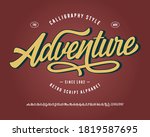  original brush script font ... | Shutterstock .eps vector #1819587695