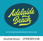 adelaide beach. original brush... | Shutterstock .eps vector #1998589148