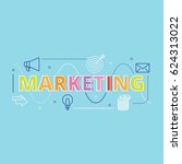 marketing business concept... | Shutterstock .eps vector #624313022