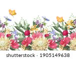 vector floral seamless border.... | Shutterstock .eps vector #1905149638
