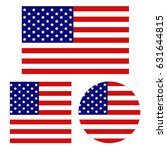 vector illustration of usa flags | Shutterstock .eps vector #631644815
