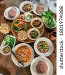 Small photo of Thai traditional northern food set (Khan Toke)