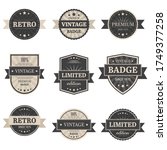 vintage labels vector design... | Shutterstock .eps vector #1749377258