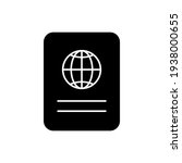 passport black silhouette icon. ... | Shutterstock .eps vector #1938000655