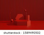 3d rendering of geometric... | Shutterstock . vector #1589490502