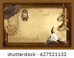 Small photo of Wild West Background Border frame