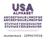 American Alphabet With Usa Flag ...