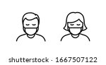 man and woman in medical face... | Shutterstock .eps vector #1667507122