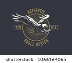 the flying eagle. vector emblem. | Shutterstock .eps vector #1066164065