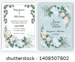 greenery wedding invitation ... | Shutterstock .eps vector #1408507802