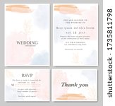 wedding invitations save the... | Shutterstock .eps vector #1735811798