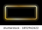 gold neon rectangle. vector... | Shutterstock .eps vector #1852962622