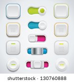 modern ui button set including... | Shutterstock .eps vector #130760888