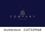 vector golden logo on which an... | Shutterstock .eps vector #2107329068