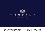 vector golden logo on which an... | Shutterstock .eps vector #2107329305
