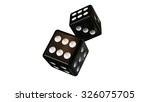 Black Dices   Isolated On White ...