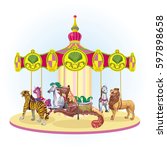 Vector Image Of A Carousel With ...