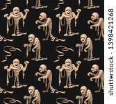 seamless pattern with mummies... | Shutterstock .eps vector #1398421268