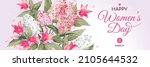 horizontal 8 march women's day... | Shutterstock .eps vector #2105644532
