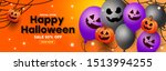 halloween sale banner with... | Shutterstock .eps vector #1513994255