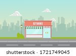 Storefront In City Vector...
