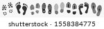 human footprint set isolated on ... | Shutterstock .eps vector #1558384775