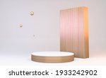 the circle white wooden podium... | Shutterstock . vector #1933242902