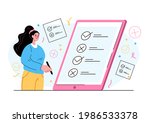woman character voting and... | Shutterstock .eps vector #1986533378